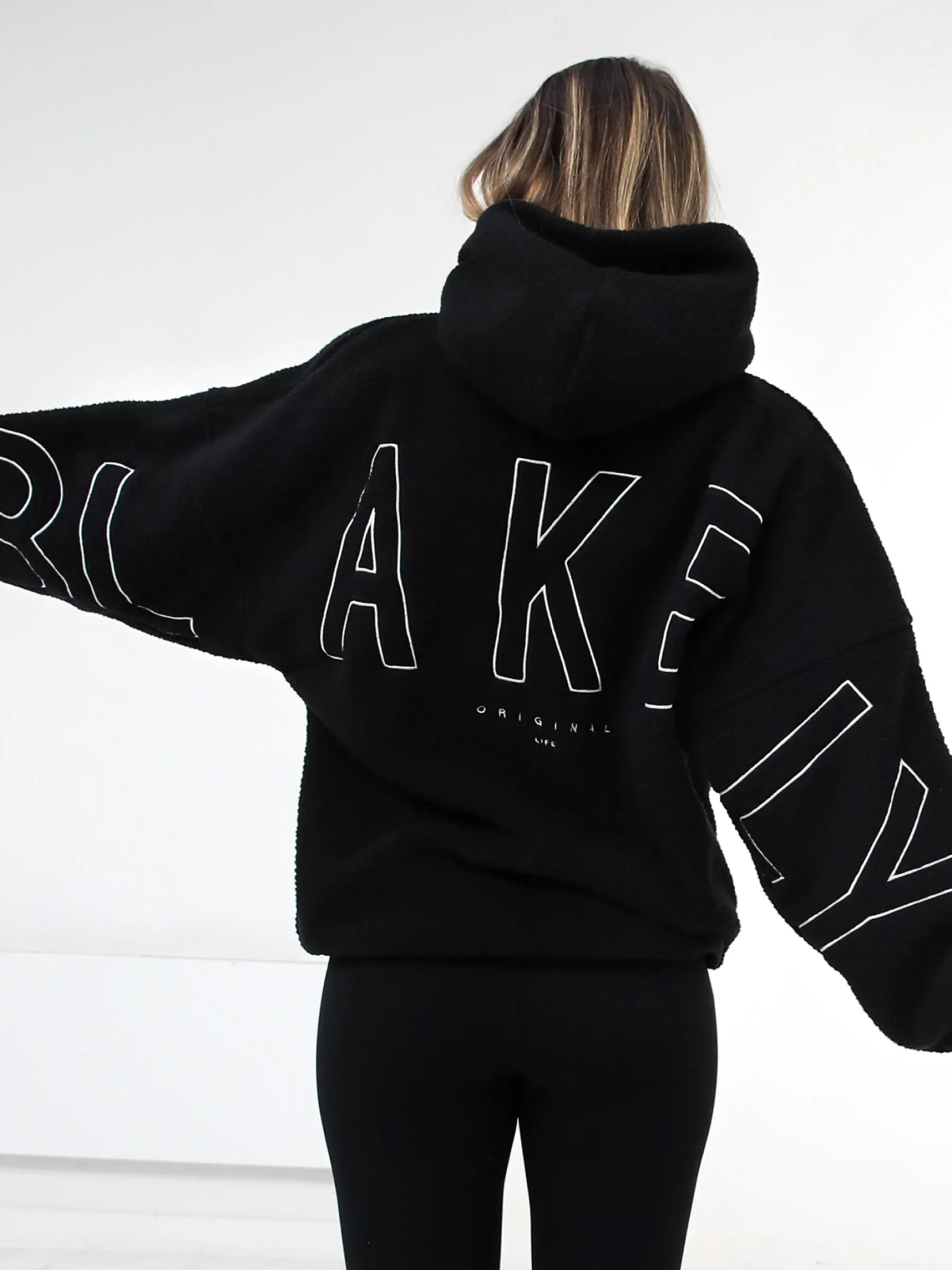 Borg Isabel Oversized Hoodie - Black sold by Blakely