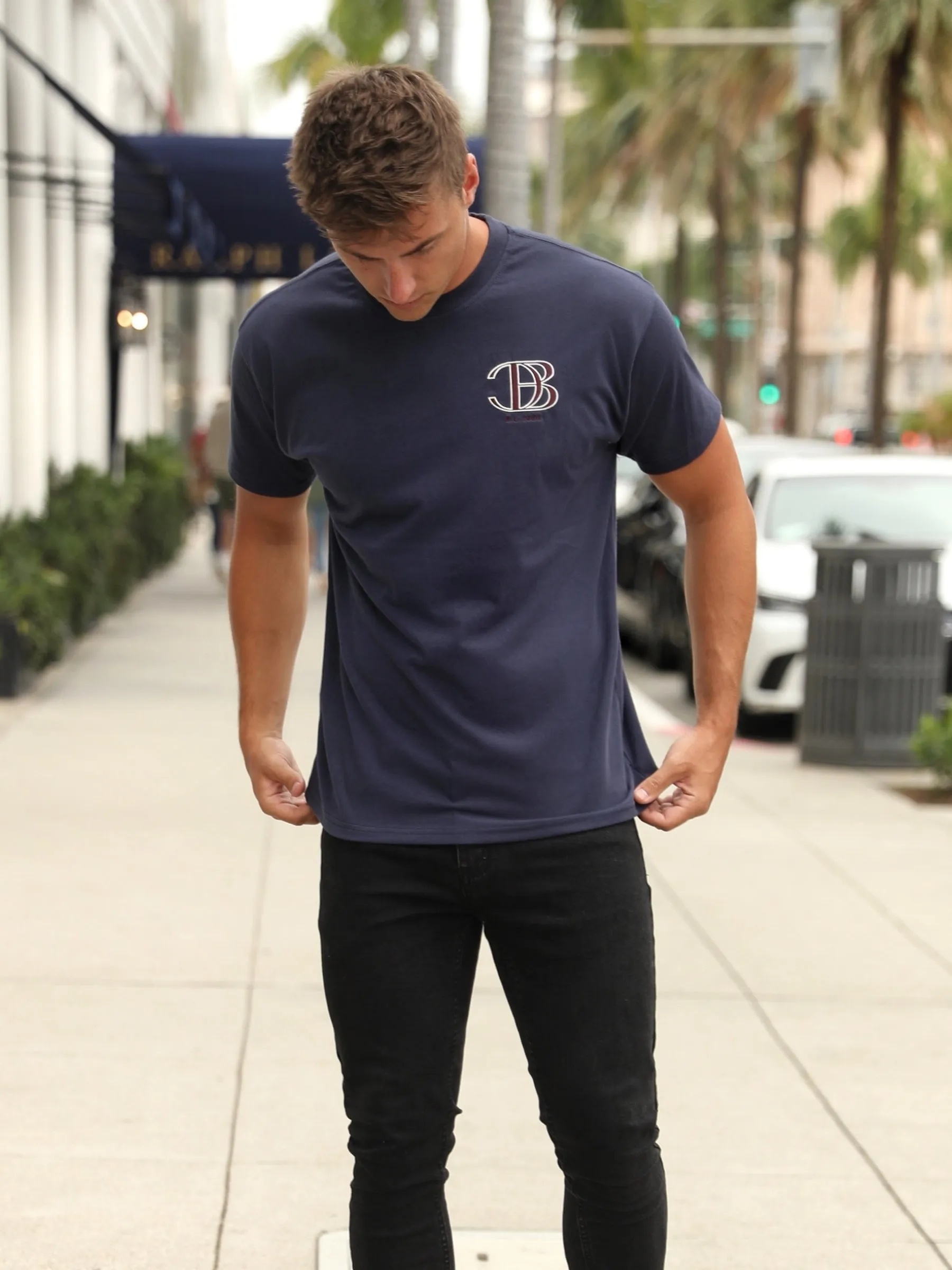 Initial Relaxed T-Shirt - Dark Navy sold by Blakely product image thumbnail 2