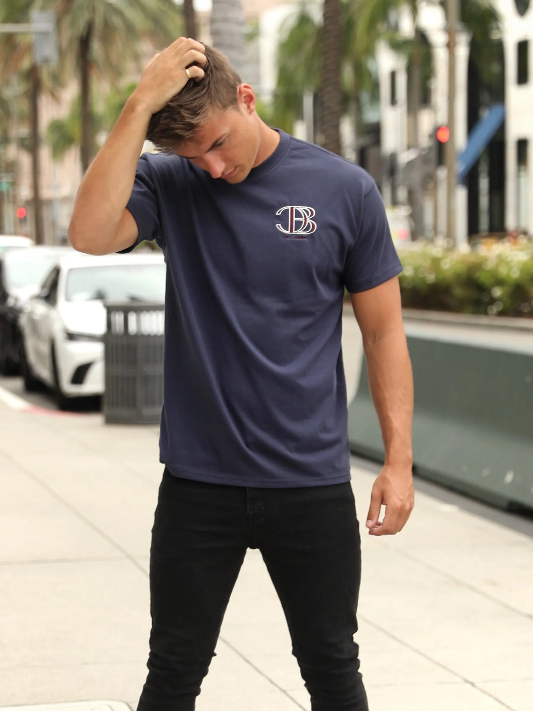 Initial Relaxed T-Shirt - Dark Navy sold by Blakely product image thumbnail 5