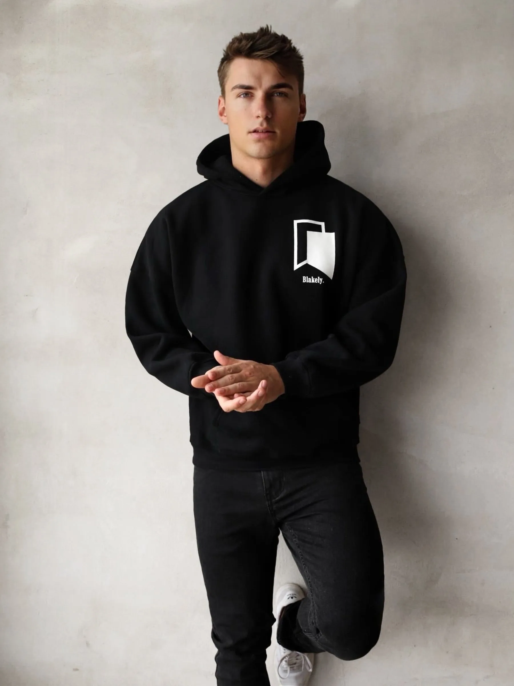 Revolve Relaxed Hoodie - Black sold by Blakely product image thumbnail 3