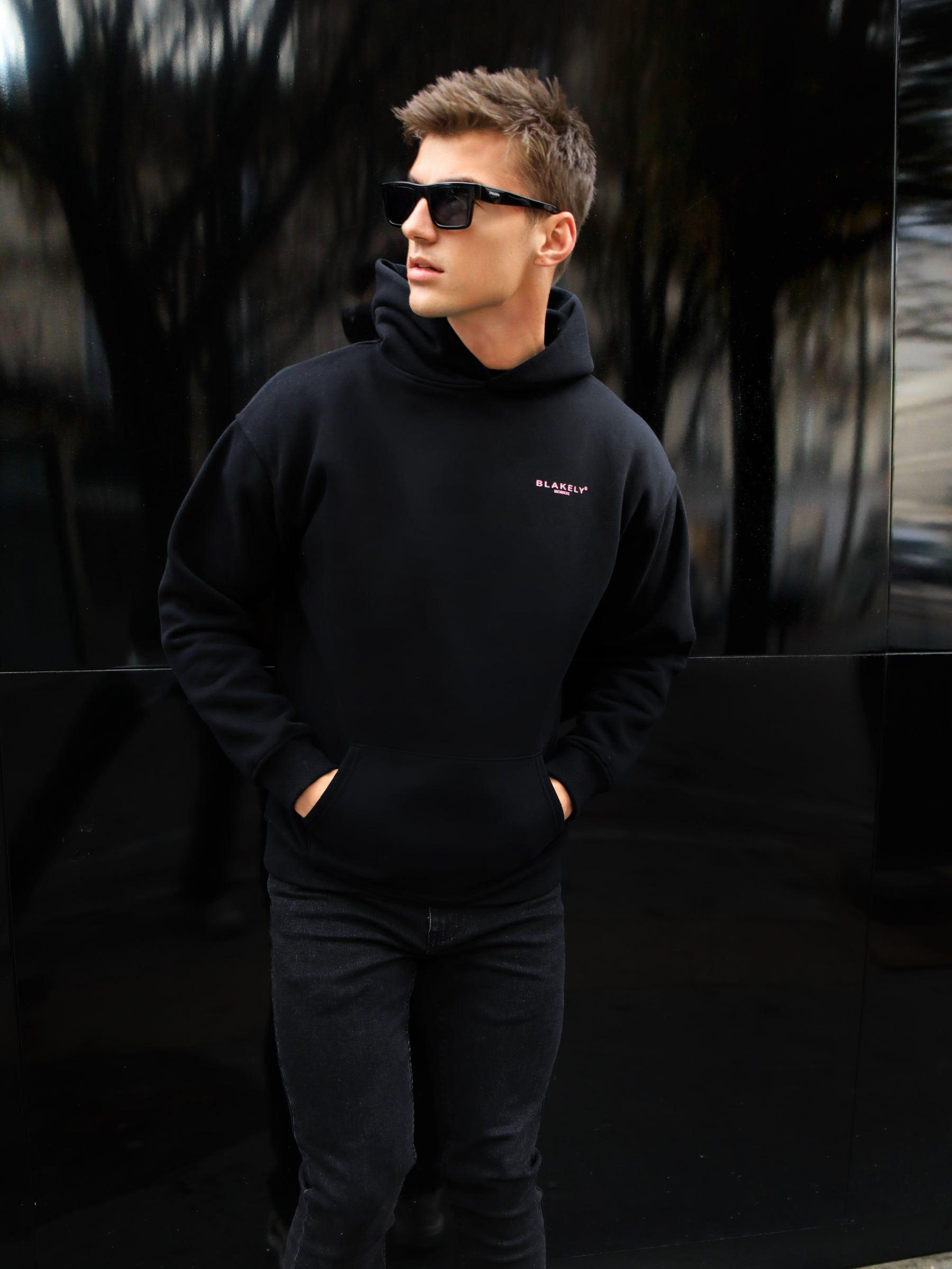 Members Relaxed Hoodie - Black & Pink sold by Blakely product image thumbnail 3