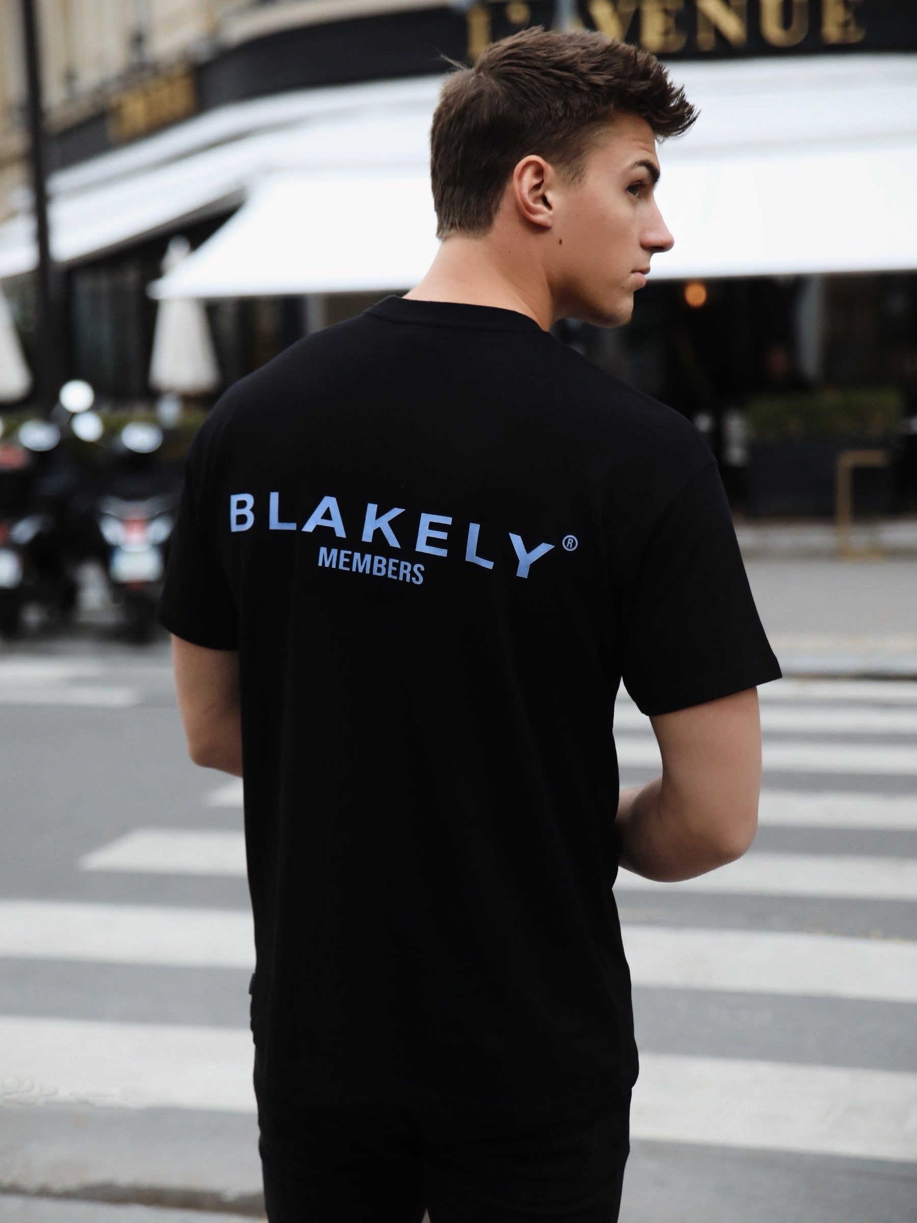 Members Relaxed T-Shirt - Black & Blue sold by Blakely