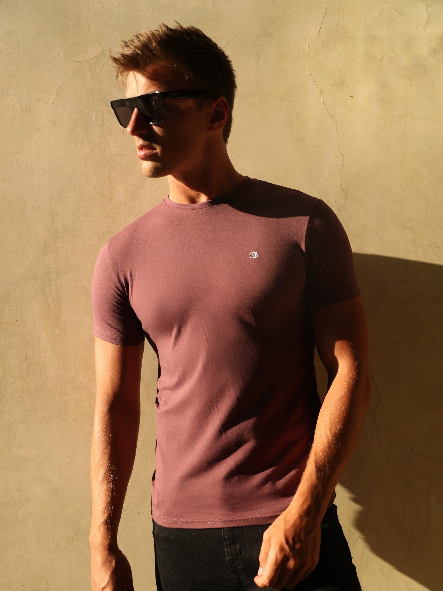 Initial Crew T-Shirt - Burgundy sold by Blakely product image thumbnail 5