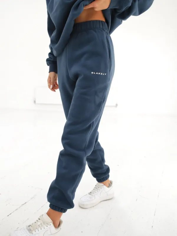 Riviera Initial Womens Sweatpants - Mid Blue sold by Blakely