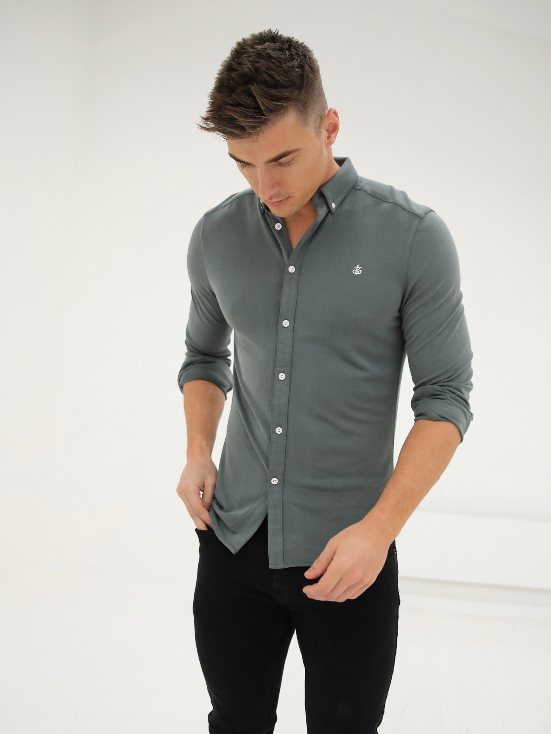 Byron Brushed Soft Shirt - Sage Green sold by Blakely product image thumbnail 4