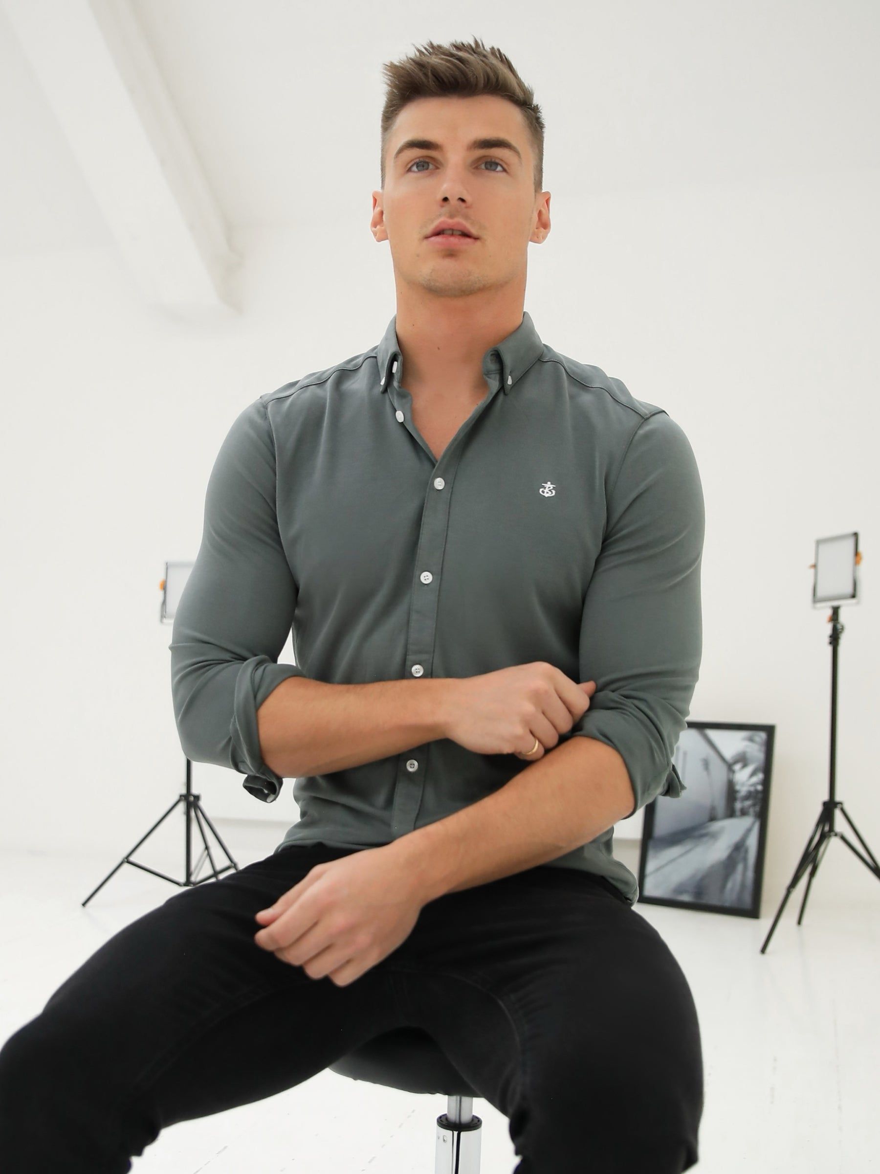 Byron Brushed Soft Shirt - Sage Green sold by Blakely product image thumbnail 2