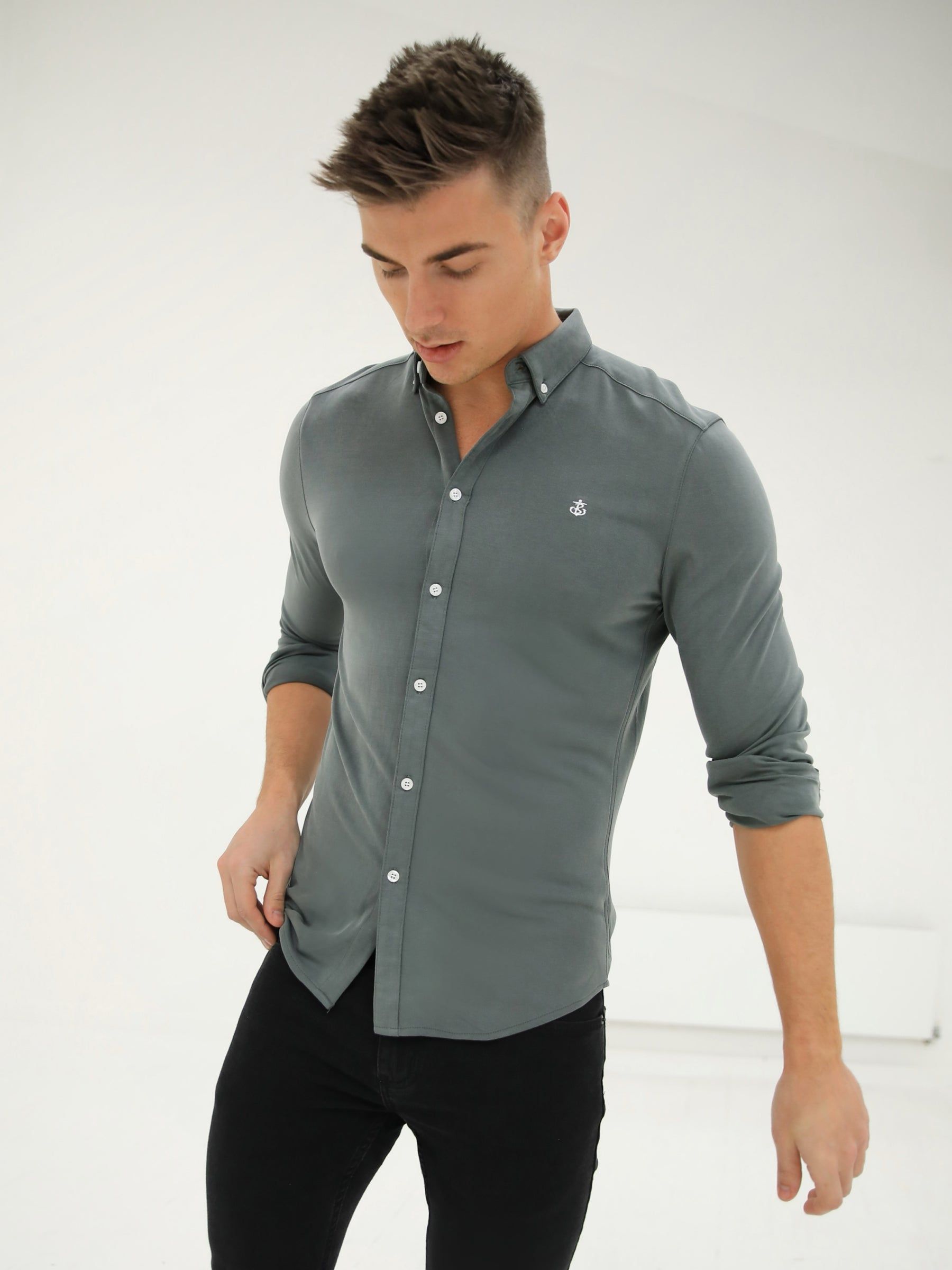 Byron Brushed Soft Shirt - Sage Green sold by Blakely product image thumbnail 3