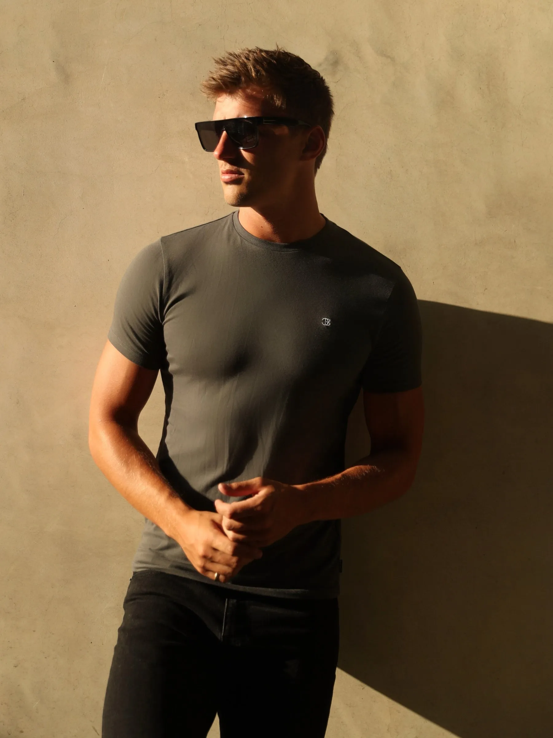 Initial Crew T-Shirt - Charcoal sold by Blakely product image thumbnail 4