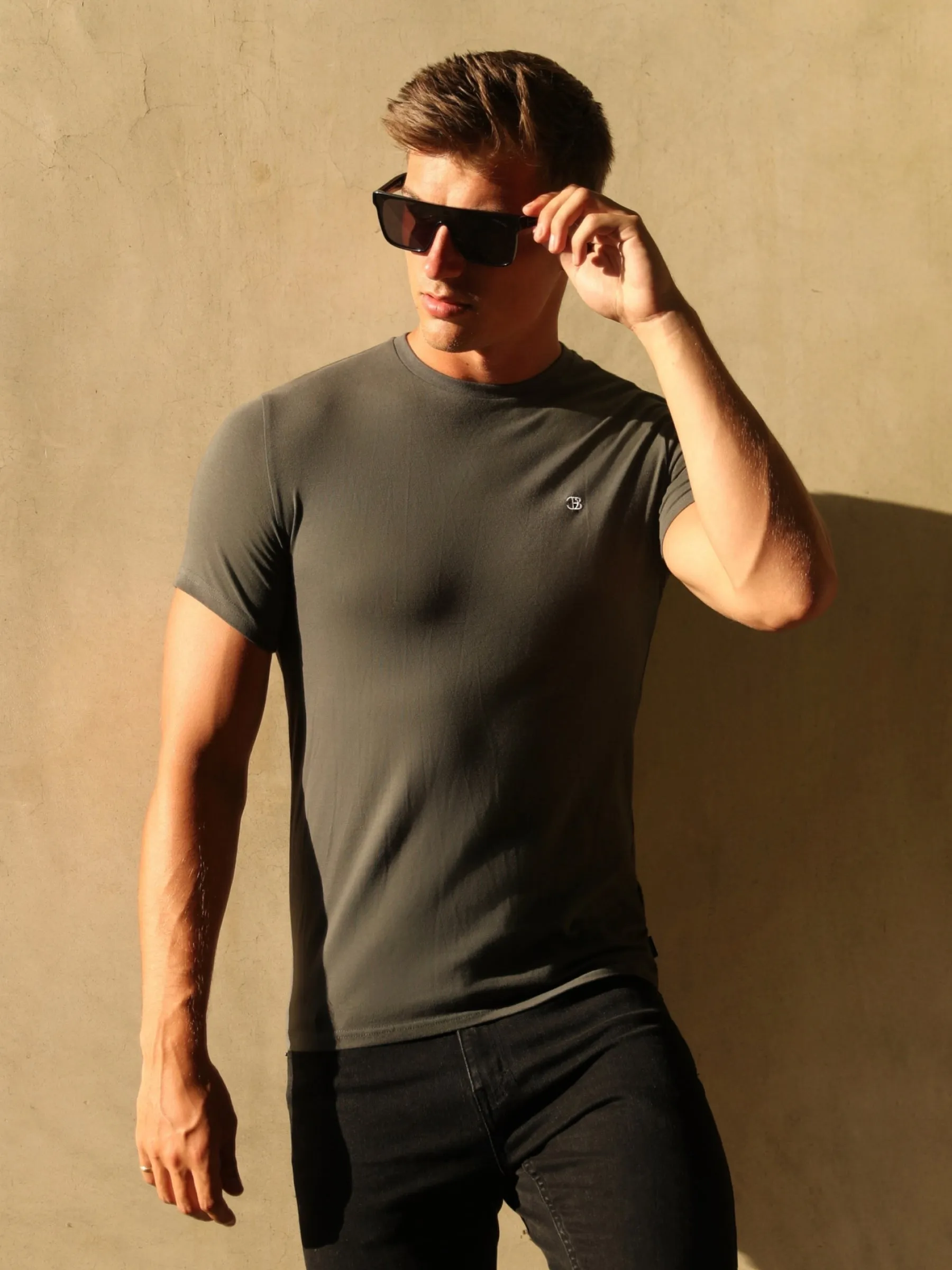 Initial Crew T-Shirt - Charcoal sold by Blakely product image thumbnail 2