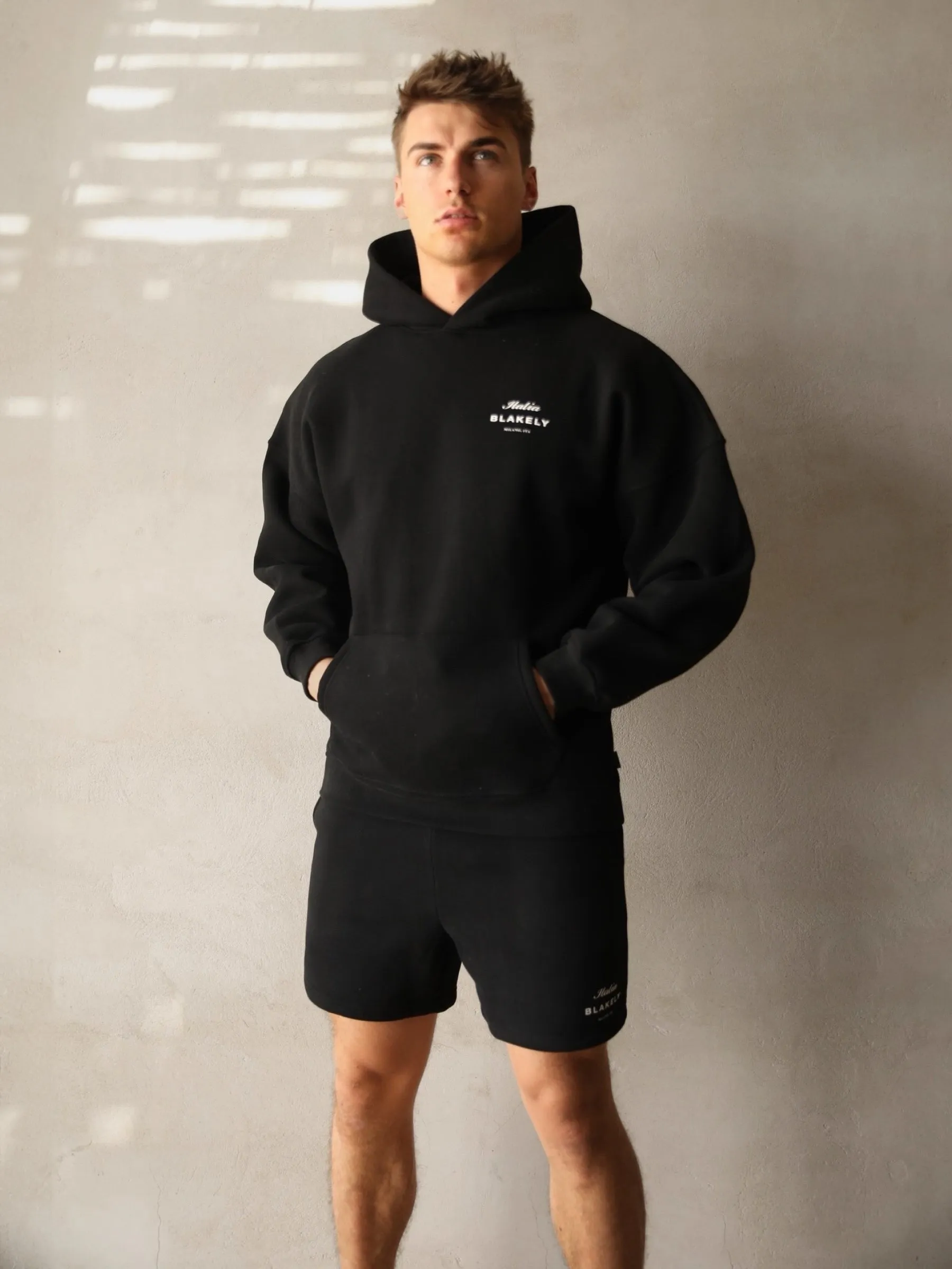 Italia Relaxed Hoodie - Black sold by Blakely product image thumbnail 3