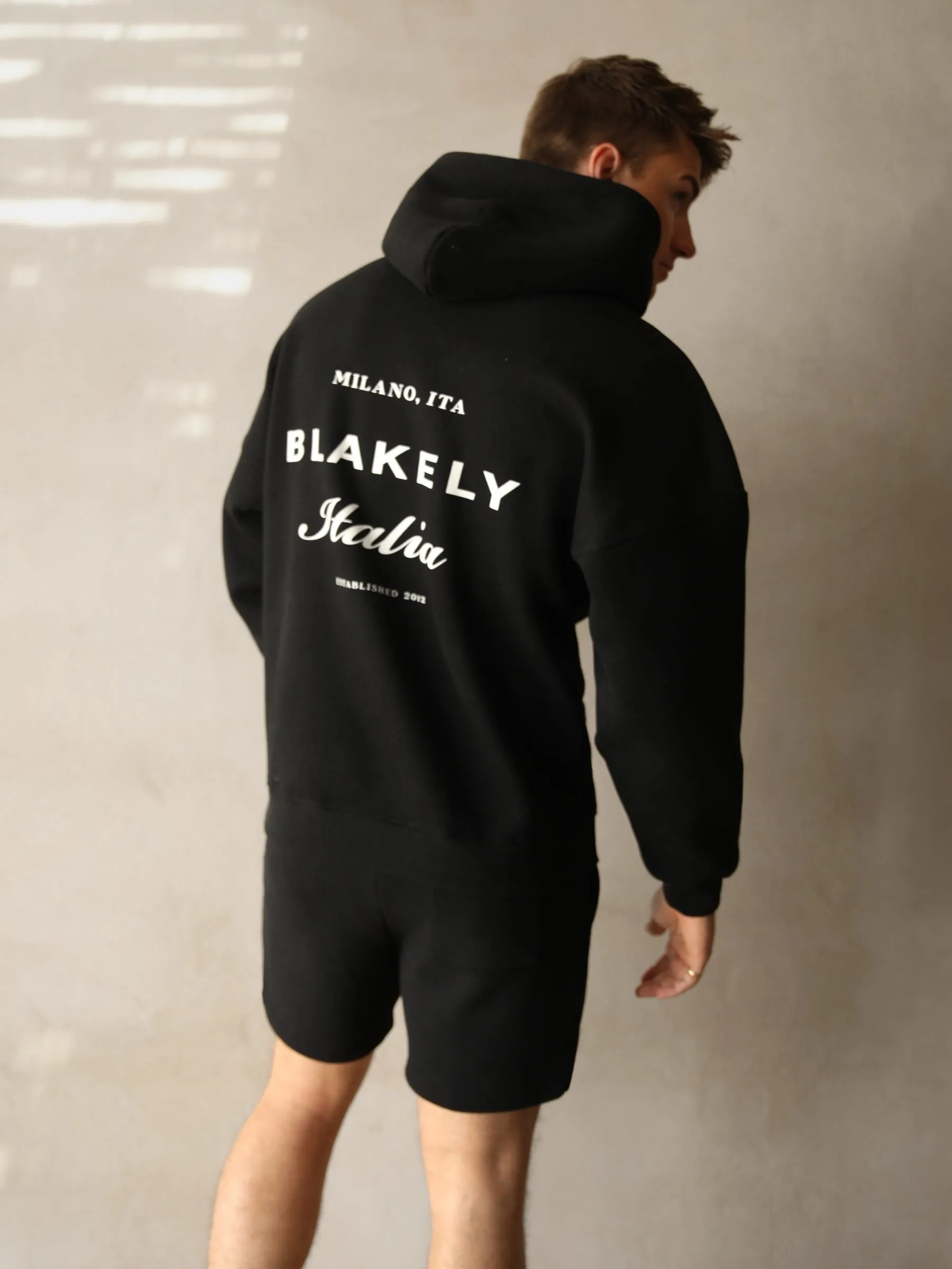 Italia Relaxed Hoodie - Black sold by Blakely product image thumbnail 5