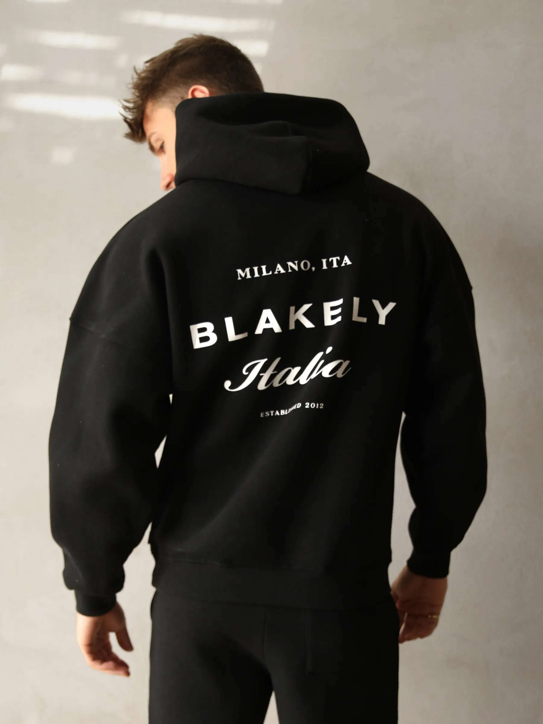 Italia Relaxed Hoodie - Black sold by Blakely
