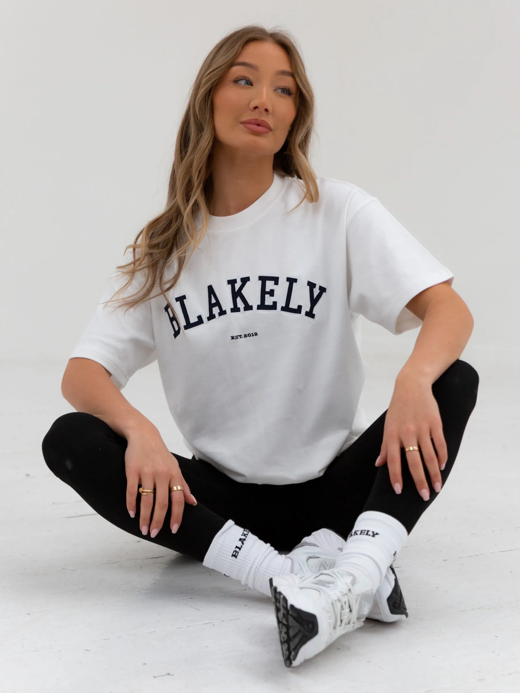 Varsity Oversized T-Shirt - White sold by Blakely product image thumbnail 5