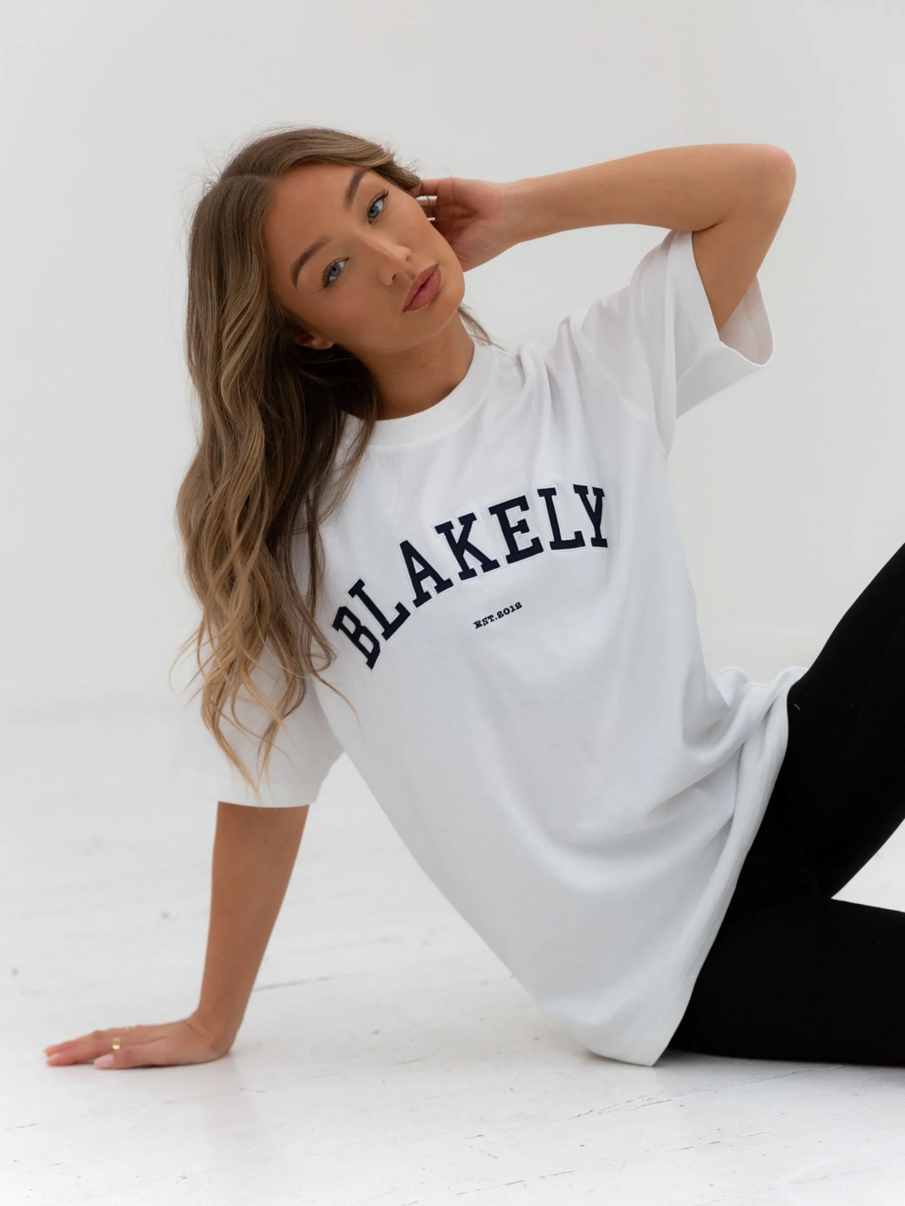 Varsity Oversized T-Shirt - White sold by Blakely