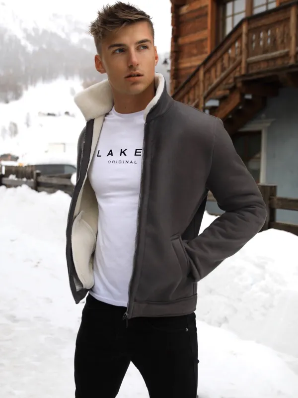 Roseburg Aviator Jacket - Grey sold by Blakely