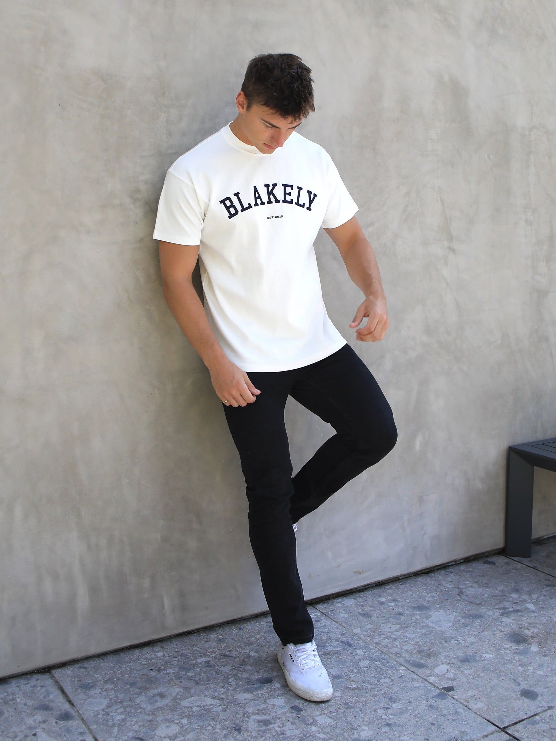 Varsity Relaxed T-Shirt - White sold by Blakely product image thumbnail 5