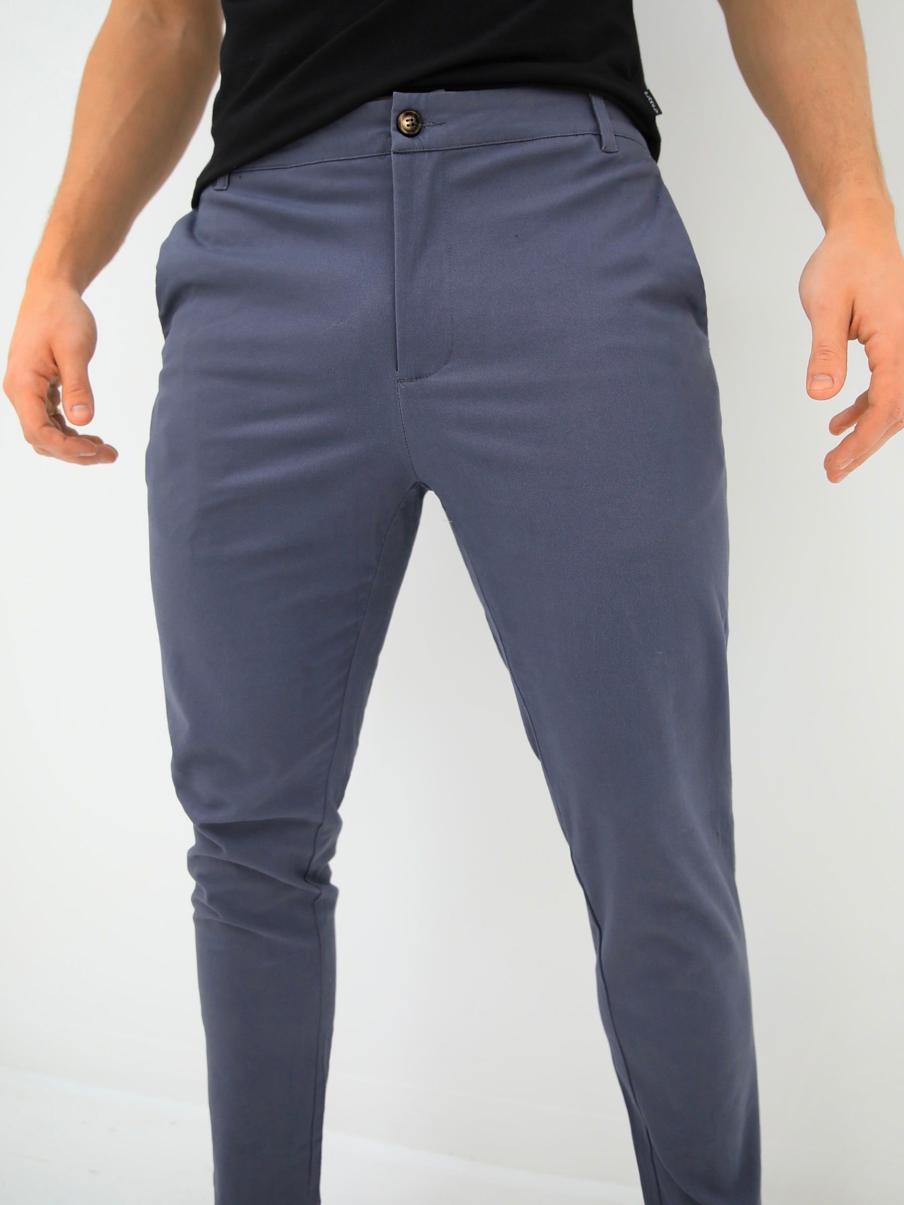 Sloane Stretch Fit Chinos - Light Blue sold by Blakely product image thumbnail 4