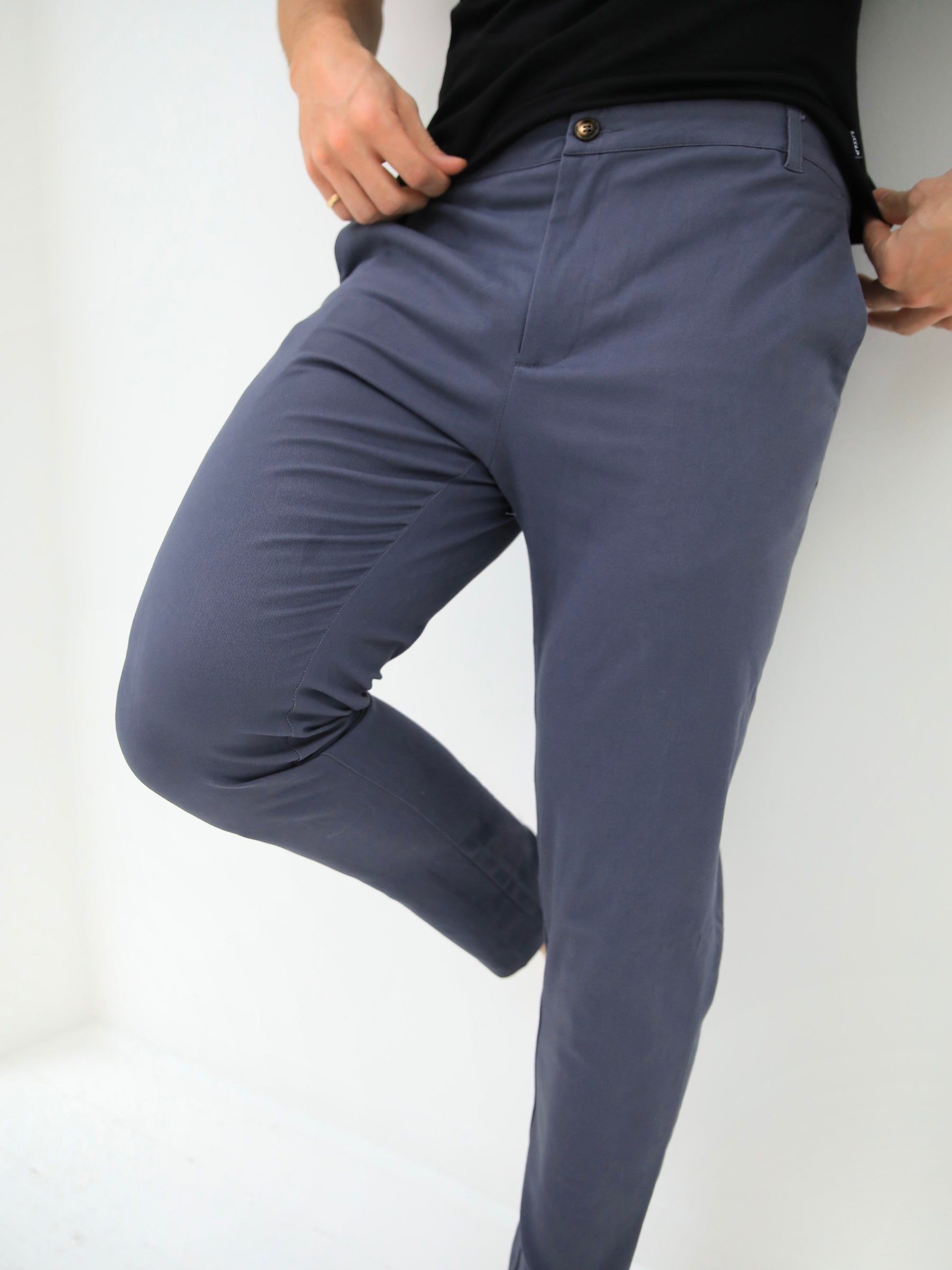 Sloane Stretch Fit Chinos - Light Blue sold by Blakely product image thumbnail 2