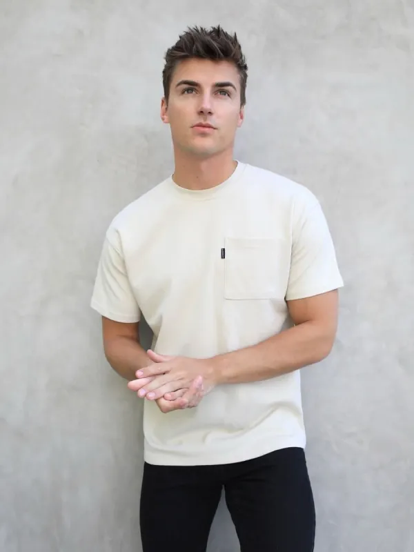 Relaxed Pocket T-Shirt - Bone sold by Blakely