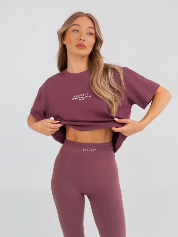 Ultimate Cropped T-Shirt - Burgundy sold by Blakely