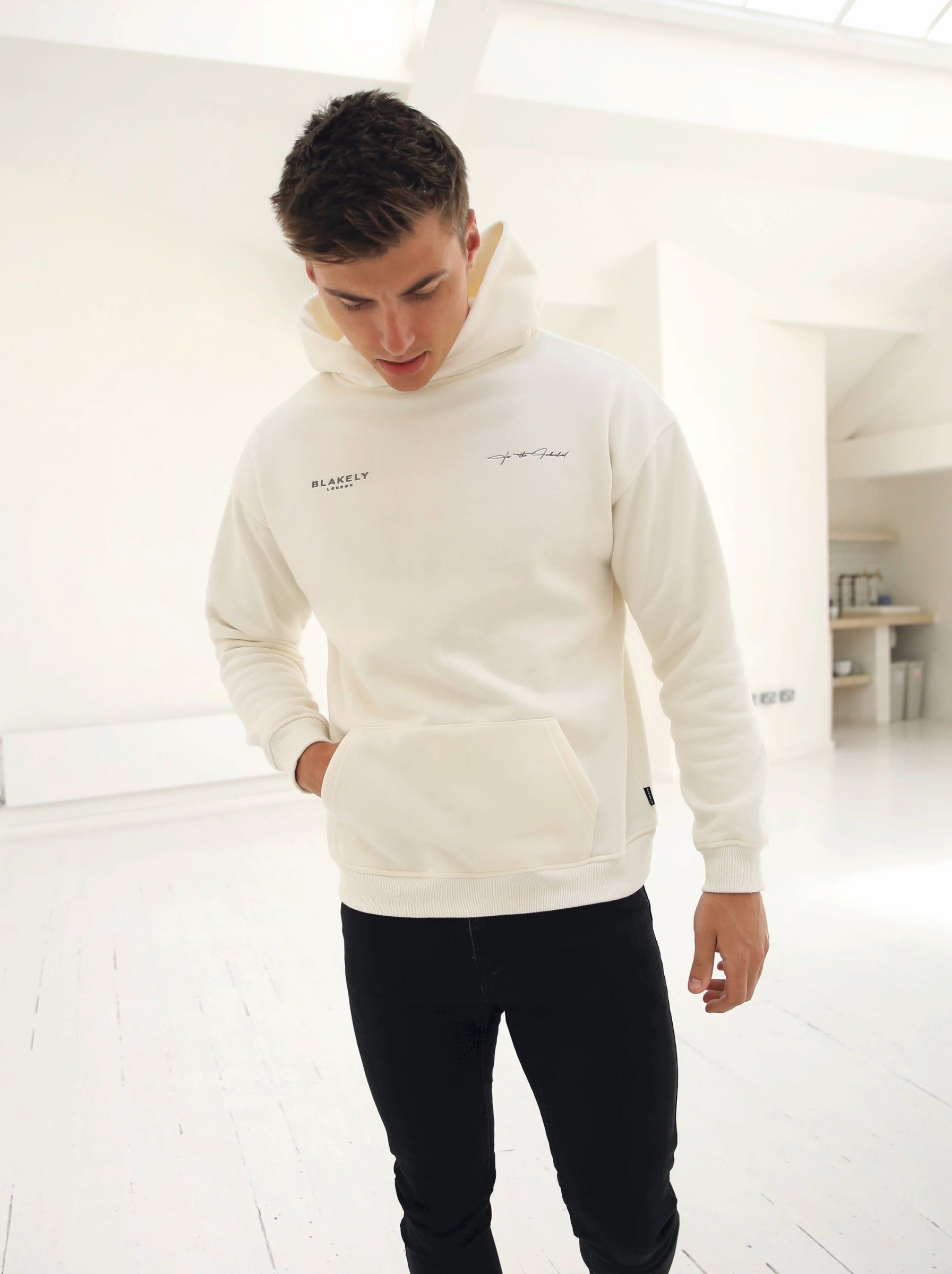 Signature Relaxed Hoodie - Off White sold by Blakely product image thumbnail 3