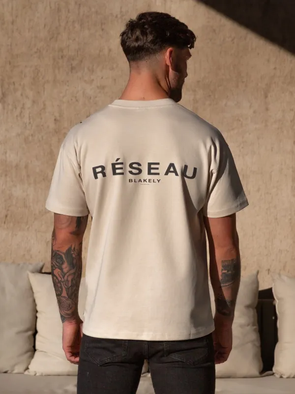 Reseau Relaxed T-Shirt - Bone sold by Blakely
