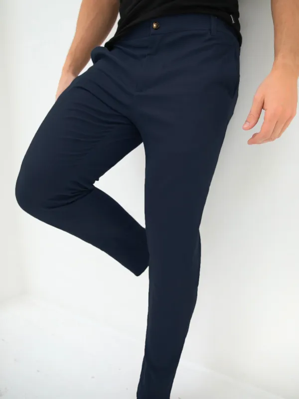 Sloane Stretch Fit Chinos - Navy sold by Blakely