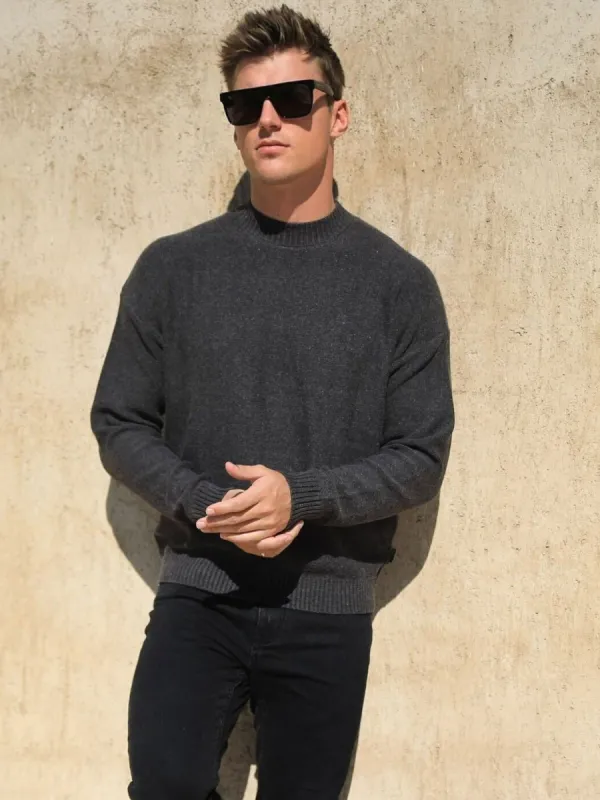 Huxley Knit Jumper - Charcoal sold by Blakely