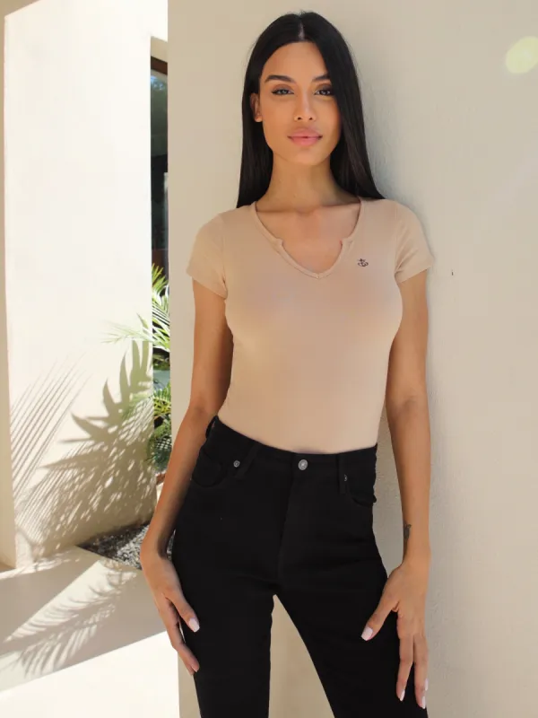 Lyla Bodysuit - Tan sold by Blakely