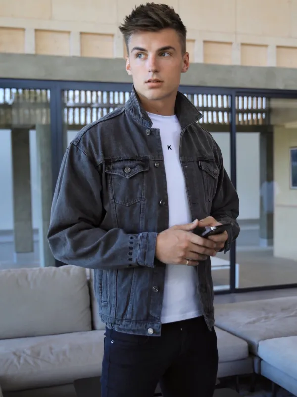 Greenwich Denim Jacket - Grey sold by Blakely