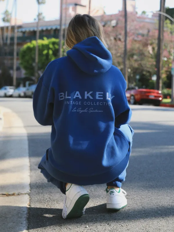 Sports Club Womens Relaxed Hoodie  - Vintage Blue sold by Blakely