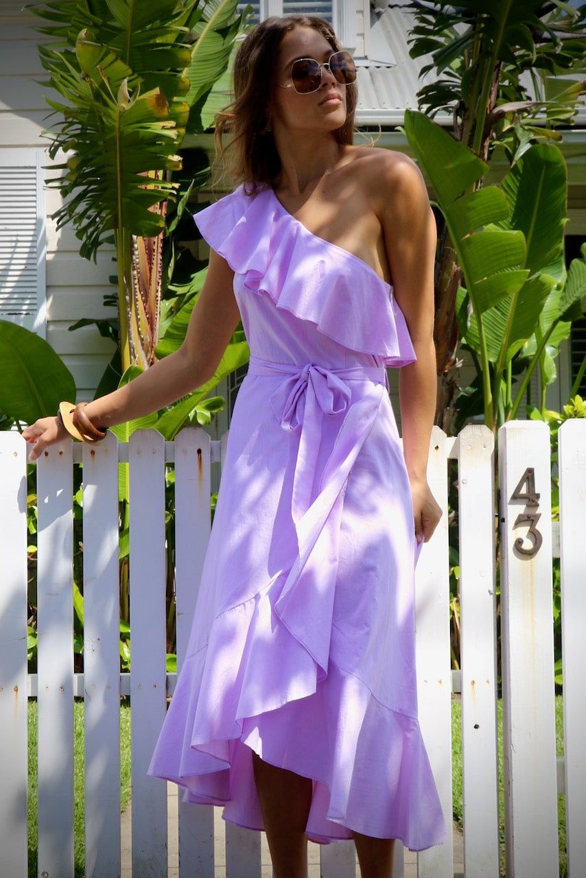 AMALFI DRESS - LILAC LINEN sold by South of the Border product image thumbnail 2