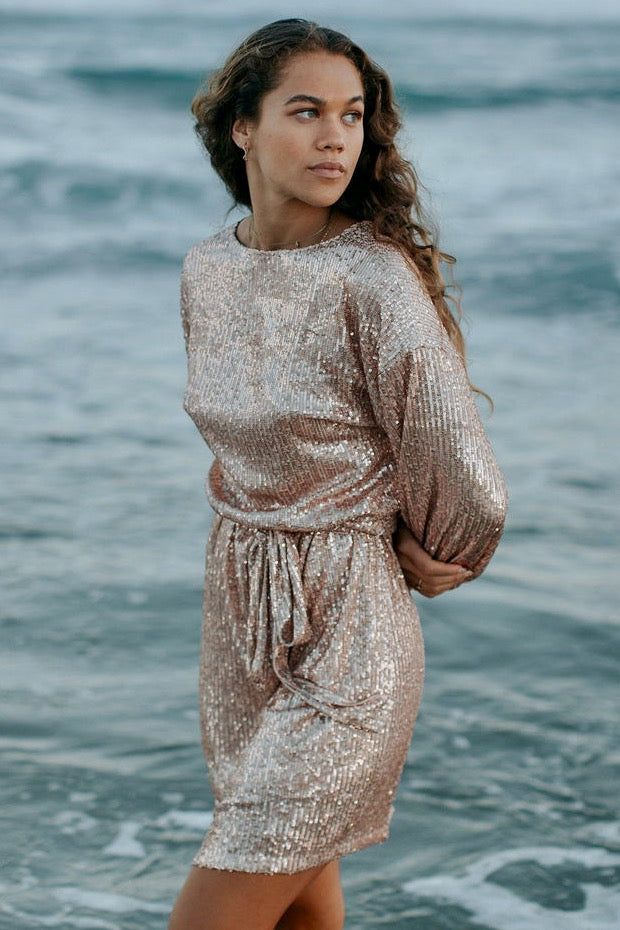 SKYWALKER SEQUIN DRESS - ORIGINAL ROSE GOLD sold by South of the Border product image thumbnail 5