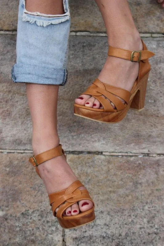 SAGE HEEL - TAN sold by South of the Border