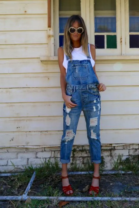 RIDE OR DIE DENIM OVERALL sold by South of the Border
