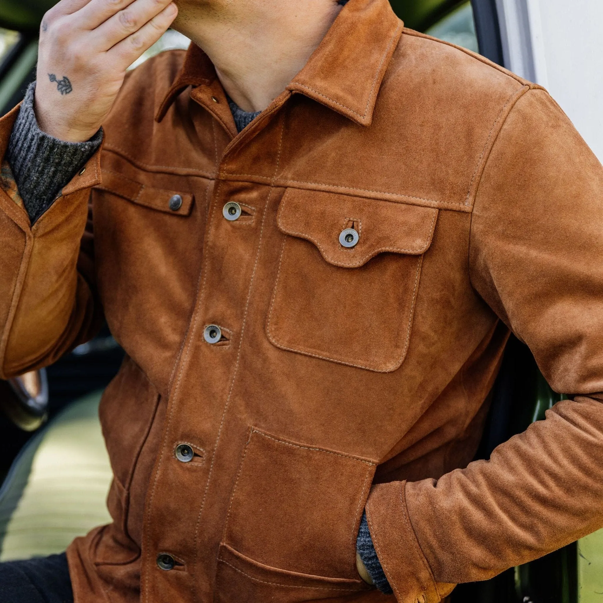 Suede Cabin Jacket sold by Bradley Mountain product image thumbnail 5