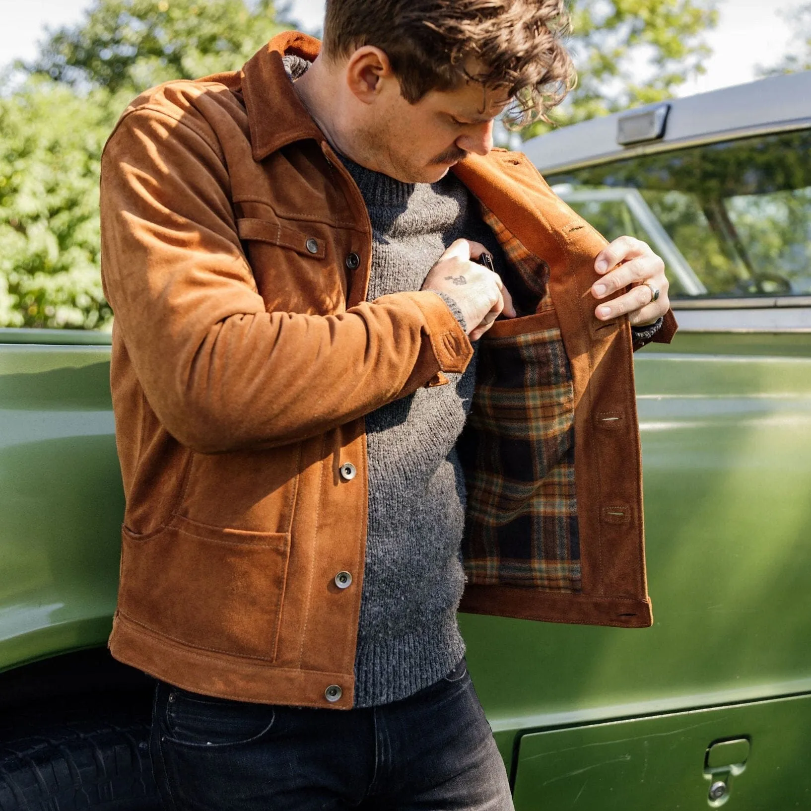 Suede Cabin Jacket sold by Bradley Mountain product image thumbnail 4