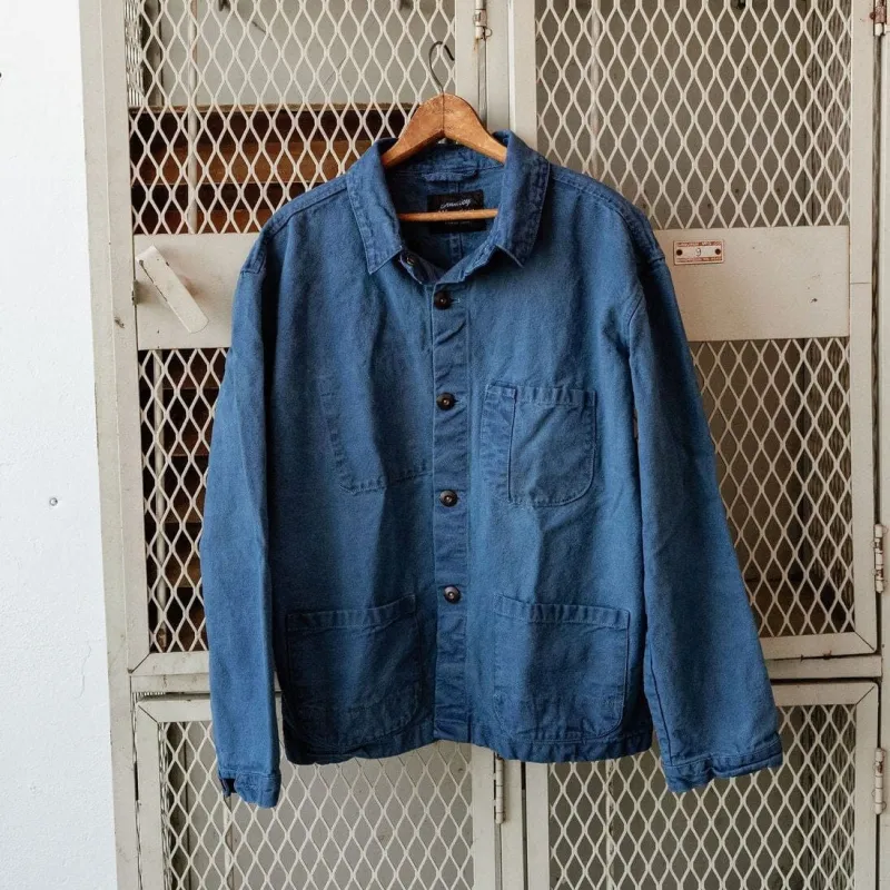 Doctor's Coat - Indigo Dyed sold by Bradley Mountain