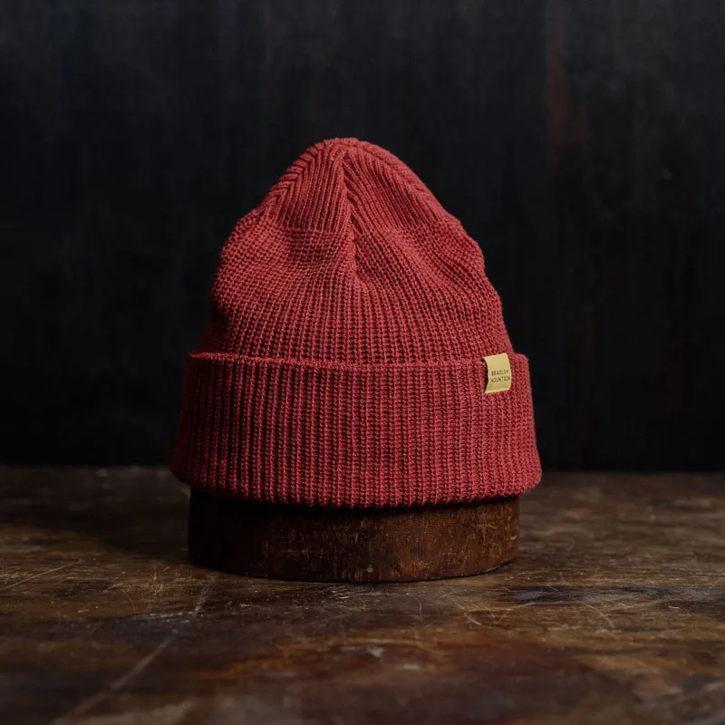 Cotton Watch Cap - Brick made by Bradley Mountain