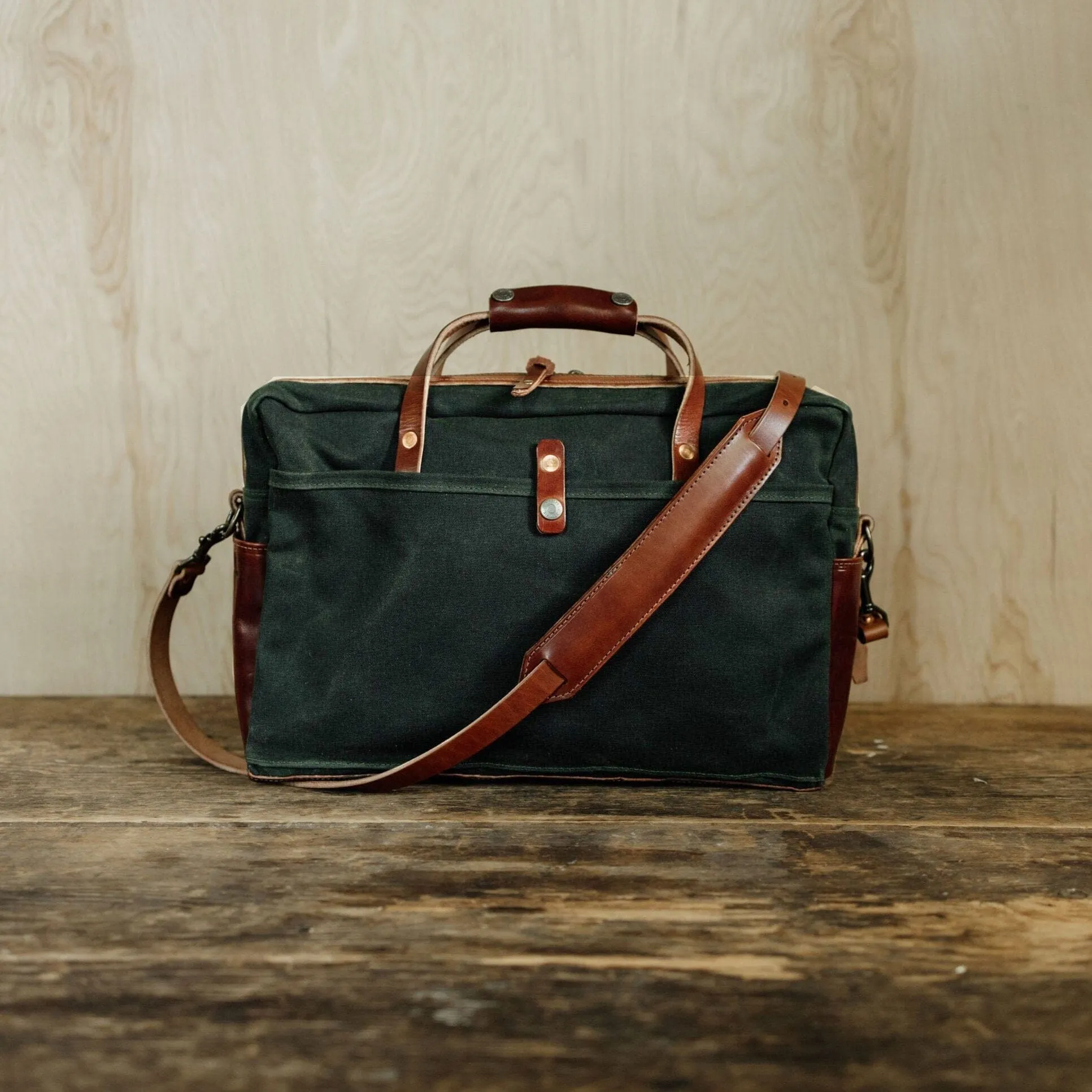 Courier Briefcase - Forest sold by Bradley Mountain