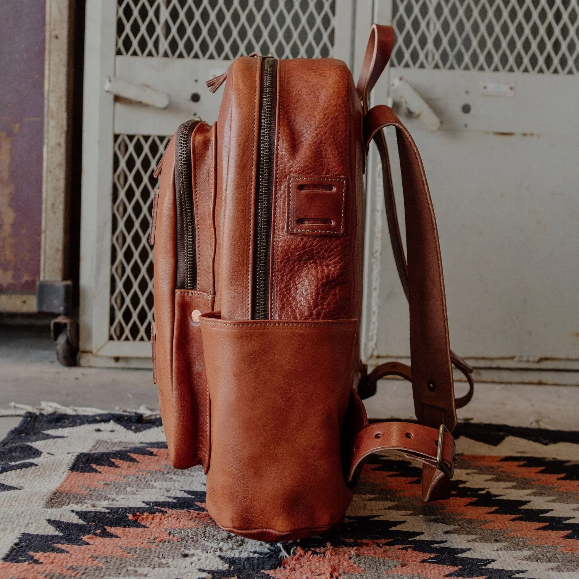 Leather Rover Backpack - Brown sold by Bradley Mountain product image thumbnail 3