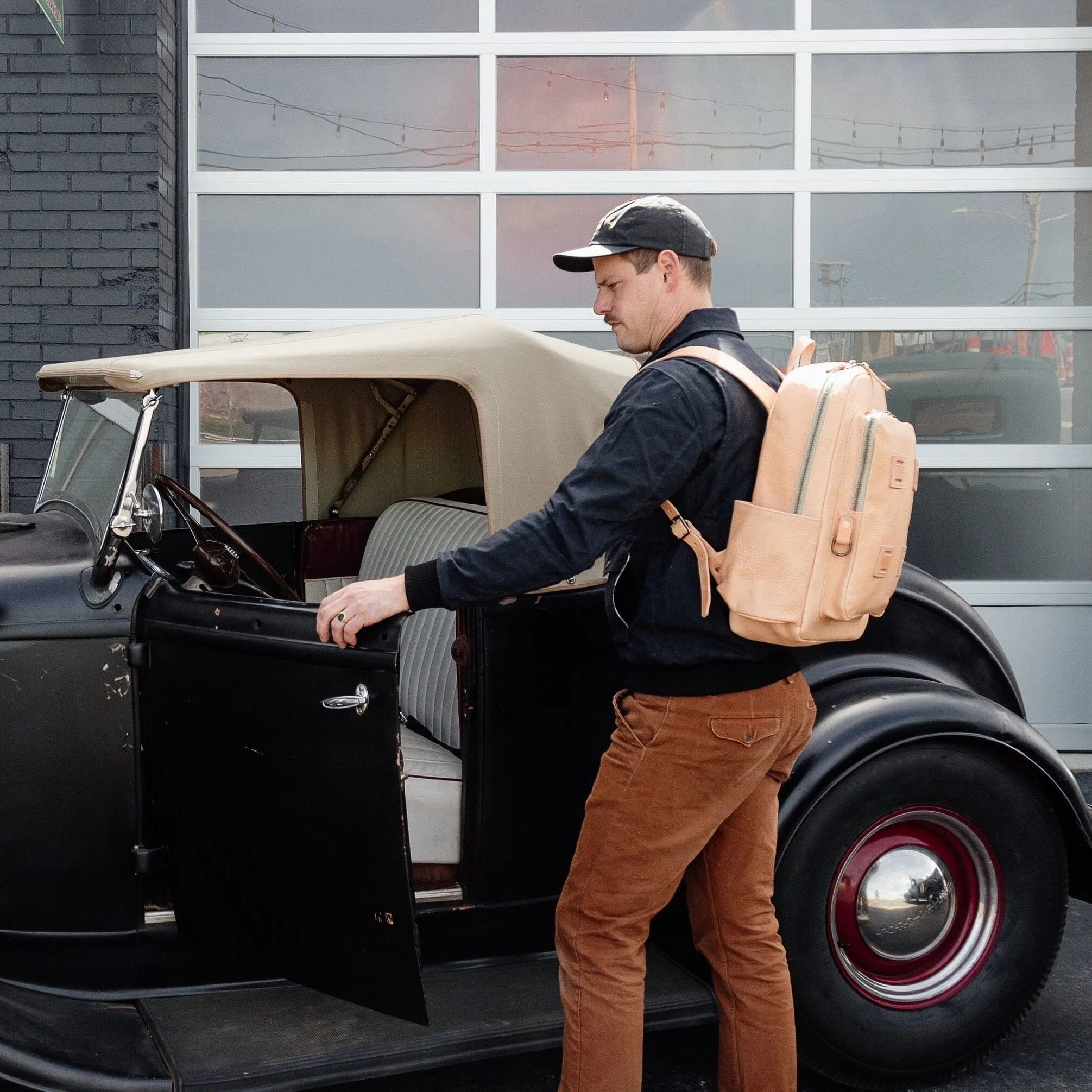 Leather Rover Backpack - Russet sold by Bradley Mountain product image thumbnail 2