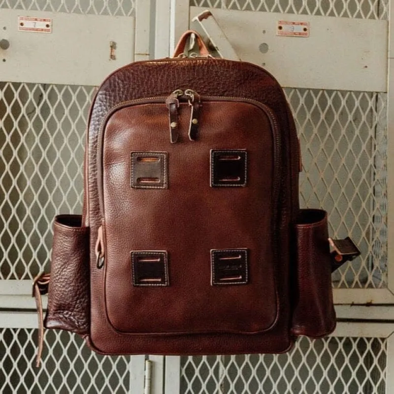 Leather Rover Backpack - Walnut made by Bradley Mountain