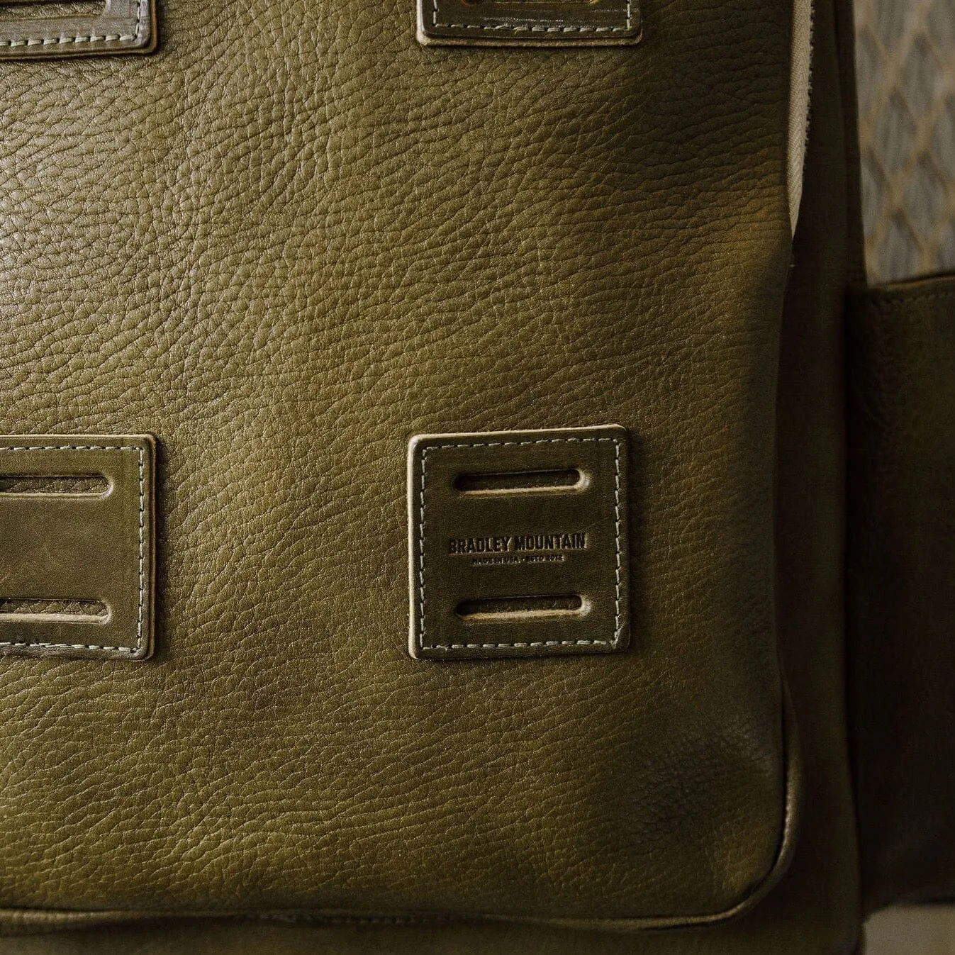 Leather Rover Backpack - Olive sold by Bradley Mountain product image thumbnail 3