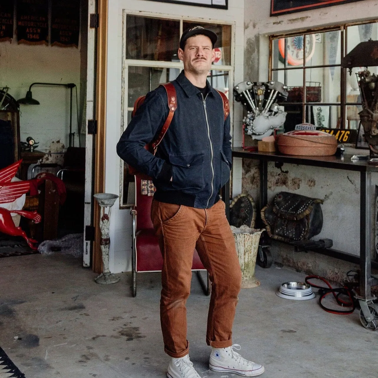 G-1 Waxed Bomber - Black sold by Bradley Mountain product image thumbnail 3