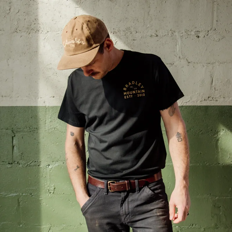 Black USA Shop Tee sold by Bradley Mountain