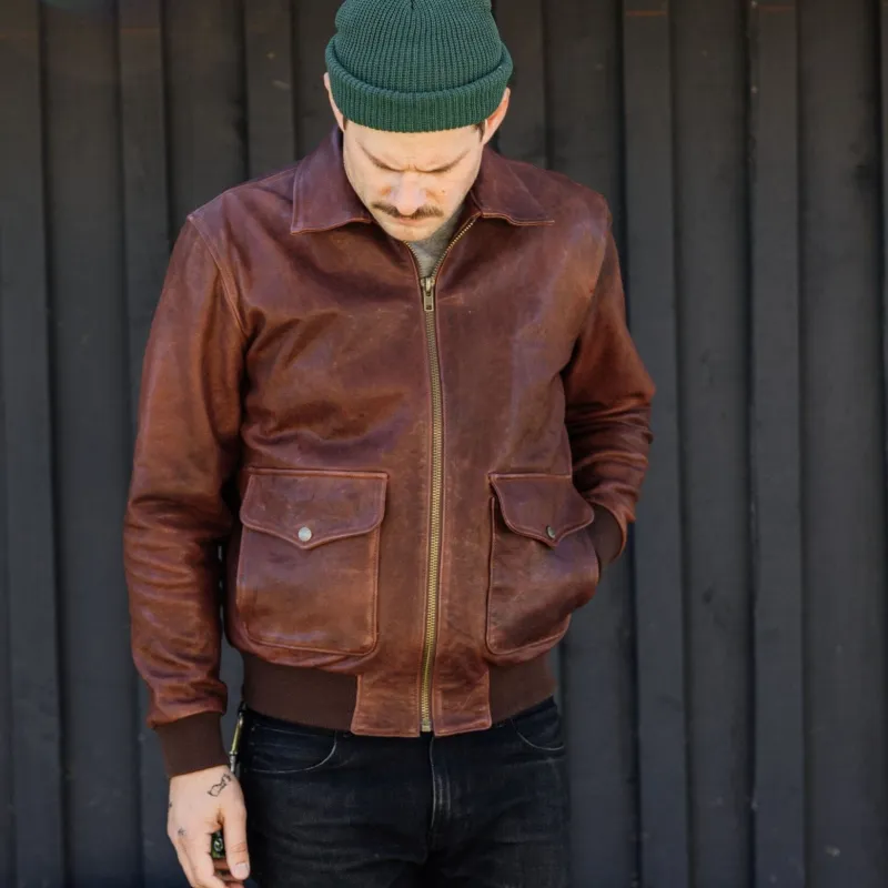 G-1 Leather Bomber - Cognac sold by Bradley Mountain