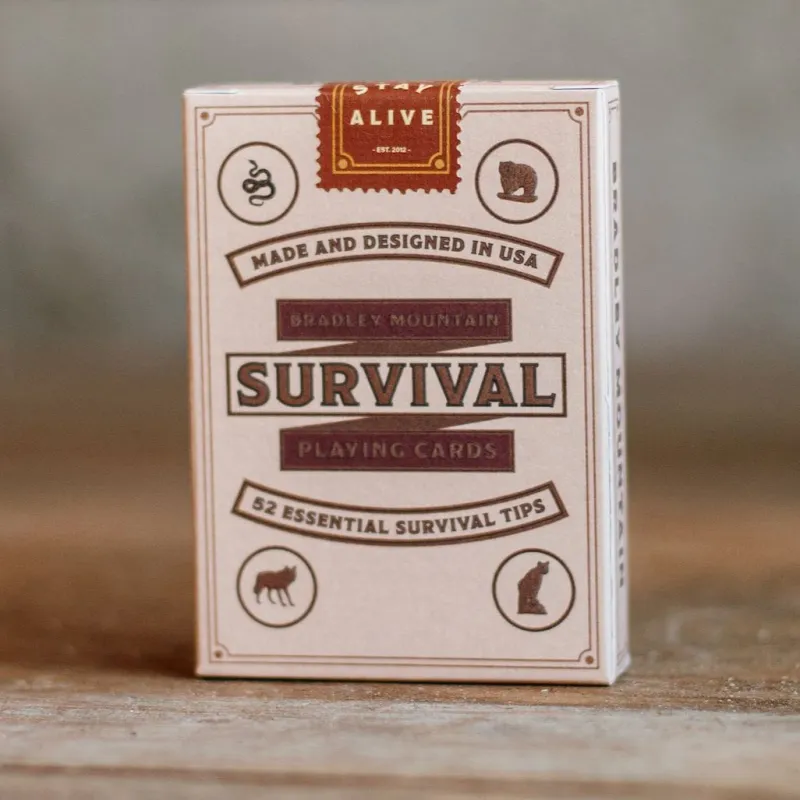 Survival Playing Cards - Cream sold by Bradley Mountain