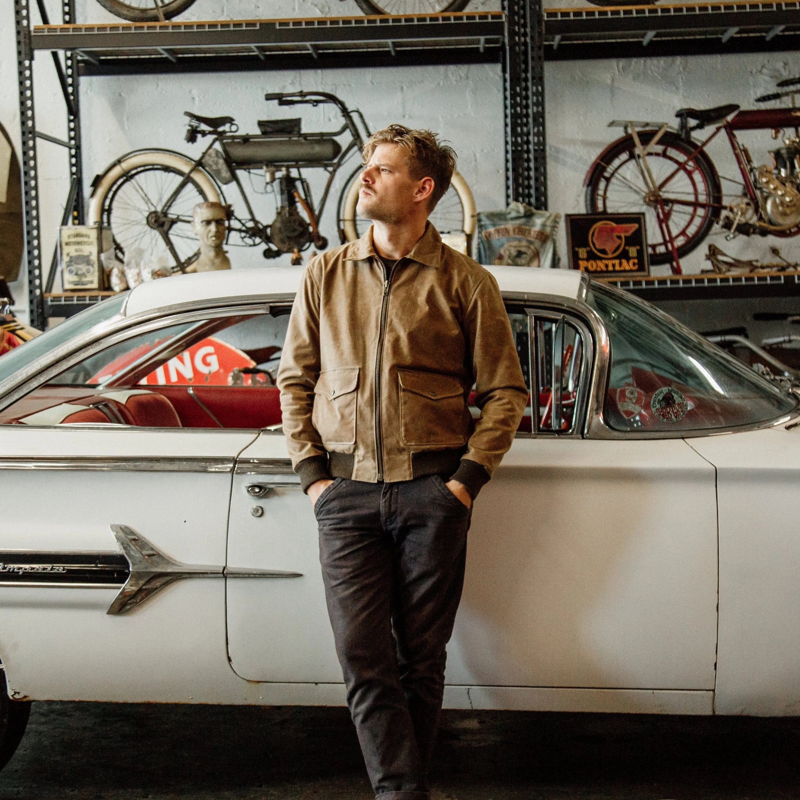 G-1 Waxed Bomber - Brush Brown sold by Bradley Mountain product image thumbnail 3