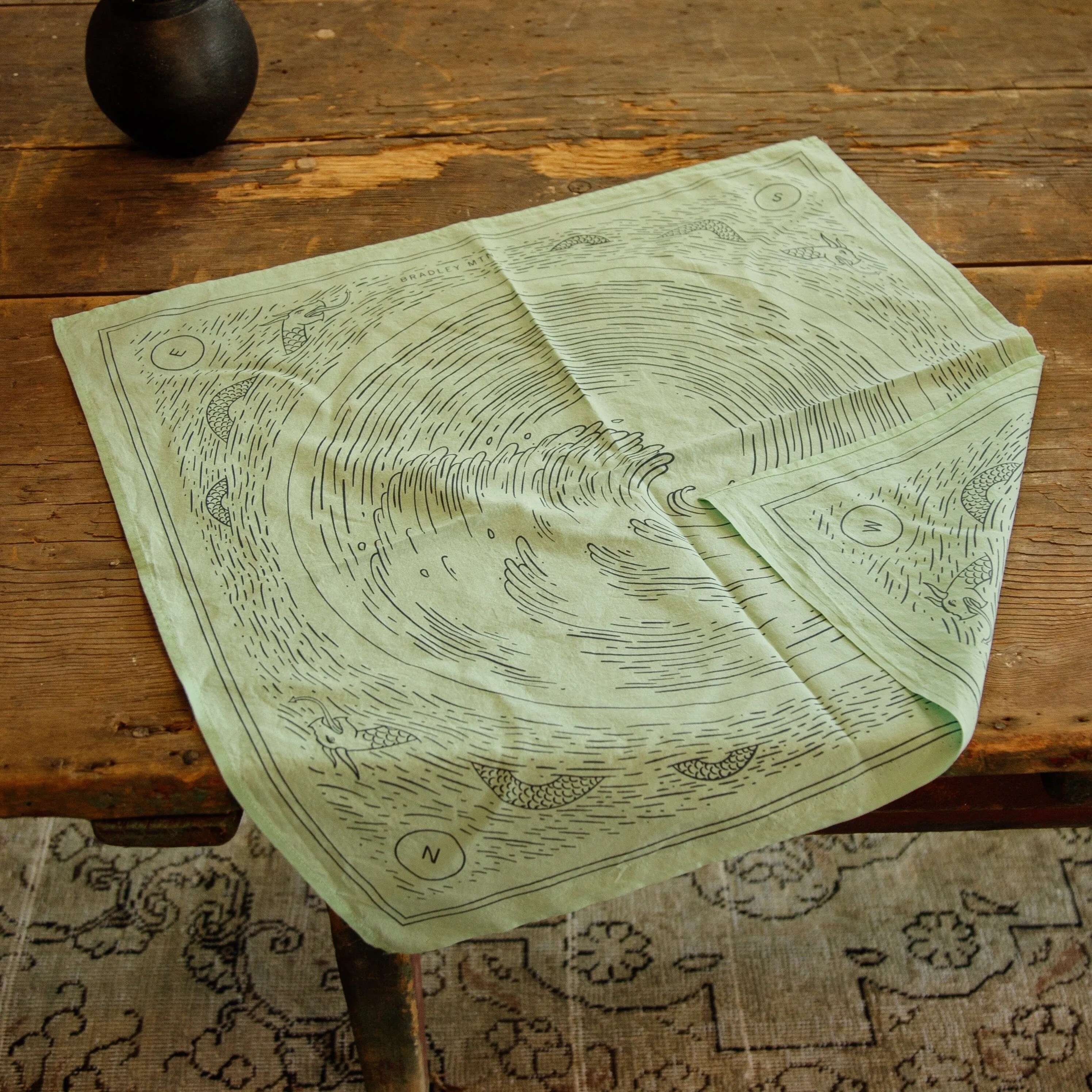 Sea Bandana - Japanese Selvedge - Teal sold by Bradley Mountain product image thumbnail 2